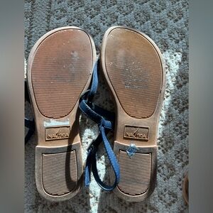 Free w any purchase. Nautica Blue Sandals with Ribbed Soles